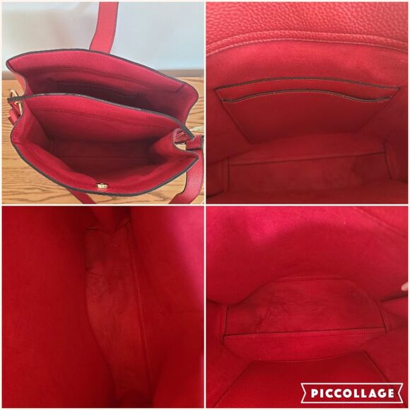 Vintage Steve Madden Red Faux Leather Handbag Shoulder Bag Crossbody Bag Purse - Picture 8 of 10